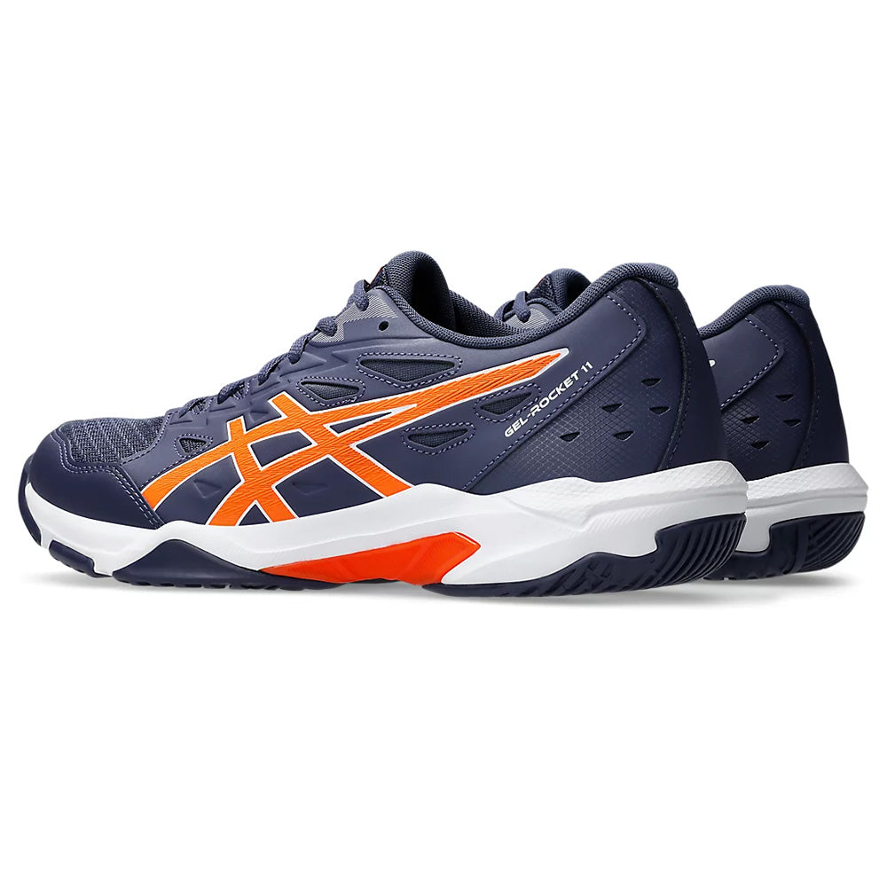 ASICS Men's Gel-Rocket 11 Badminton Shoe (Indigo Fog/Nova Orange)