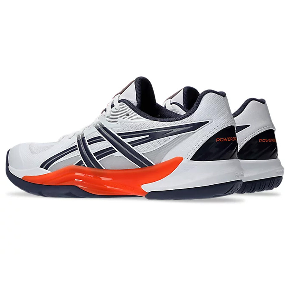 ASICS Men's Powerbreak FF Badminton Shoe (White/Nova Orange)