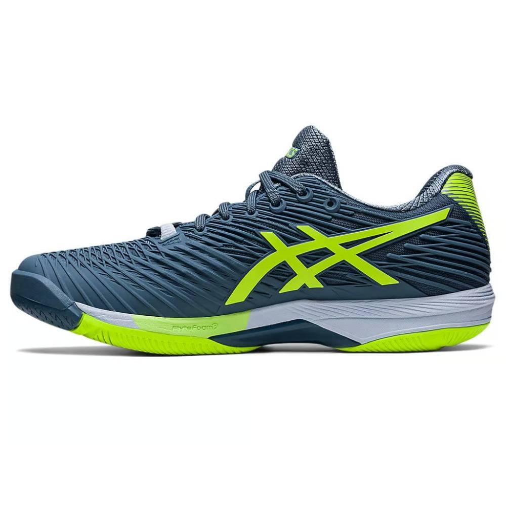 asics sports solution Steel Blue,Hazard Green tennis shoe