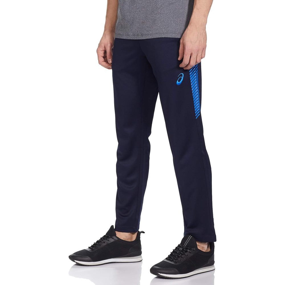 asics men diagonal polyester track midnight pant