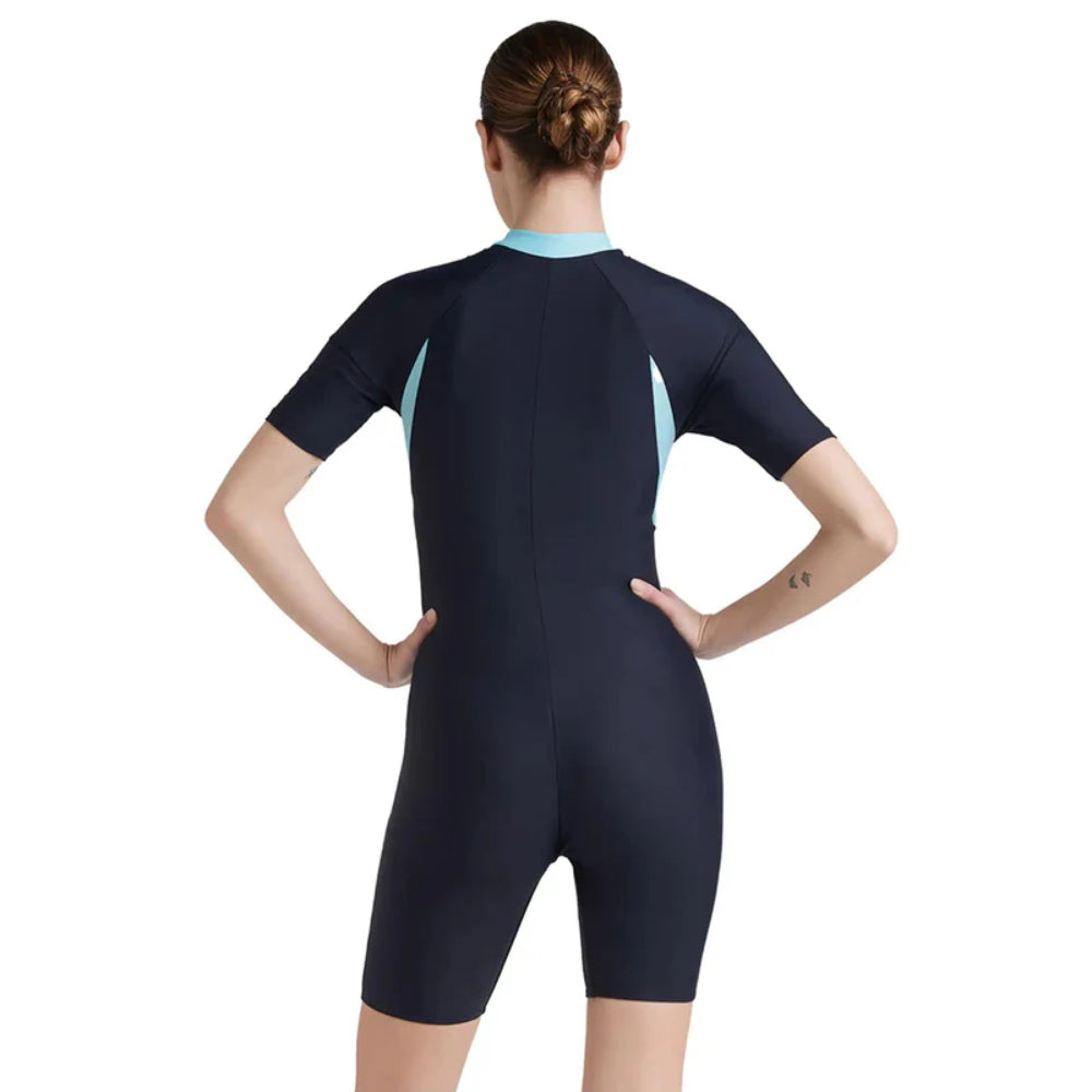 Speedo Women's Essential Panel Kneesuit (True Navy/Marin Blue)