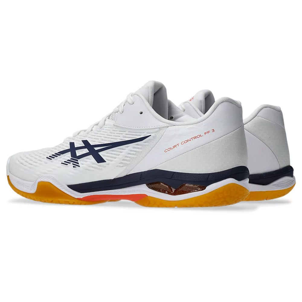 ASICS Men's Court Control FF 3 Badminton Shoe (White/Indigo Fog)