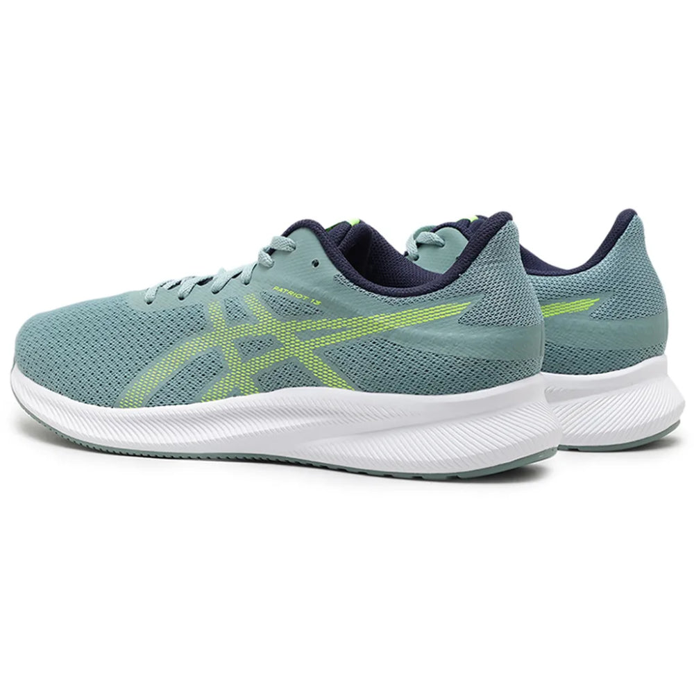 ASICS Men's Patriot 13 Running Shoe (Celadon /Safety Yellow)