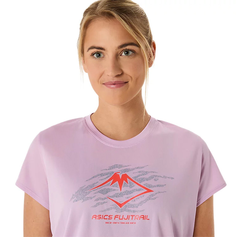 ASICS Women's Fujitrail Logo SS Top (Pink)