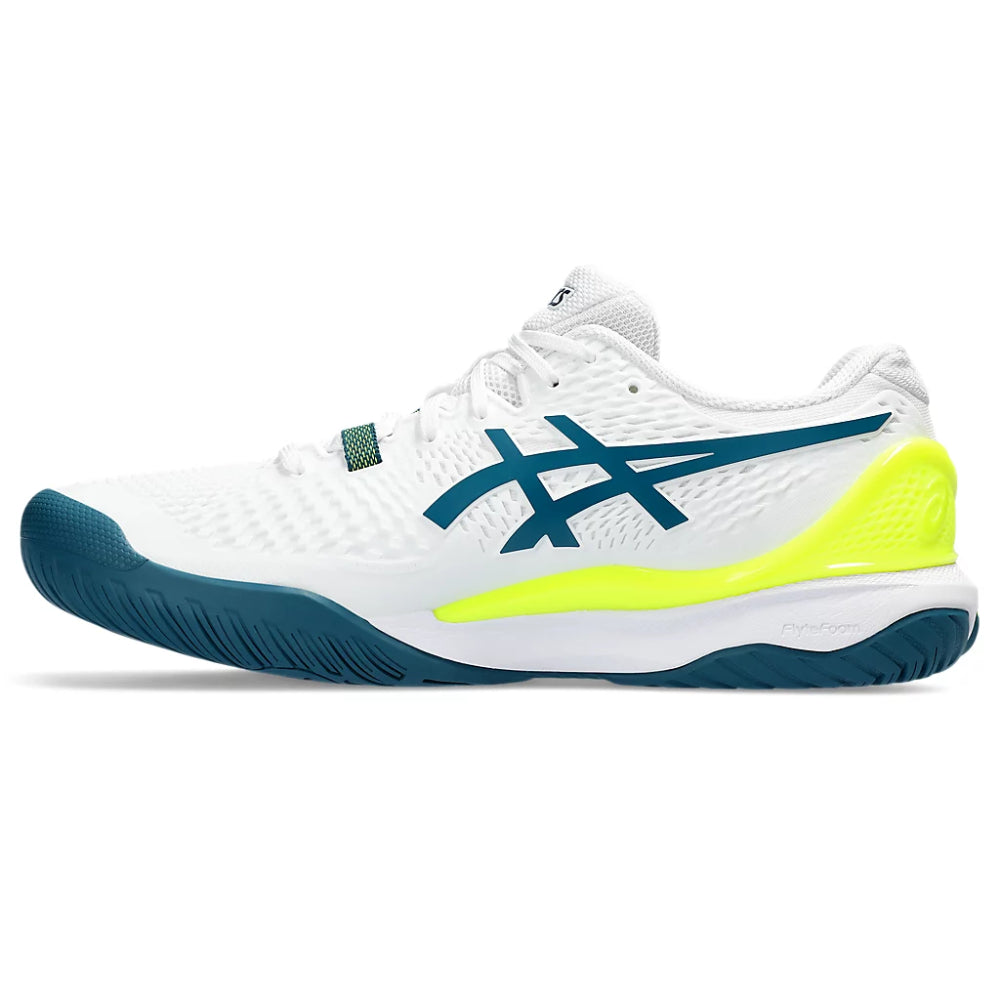 asics Gel-Resolution 9 latest tennis White,Restful Teal Shoess