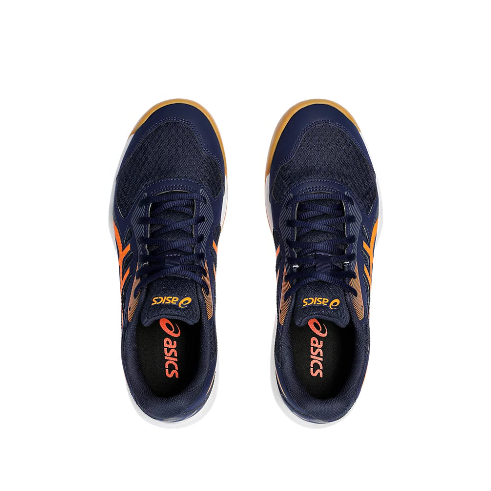 asics Upcourt 5 best badminton Peacoat,Shocking Orange Shoes