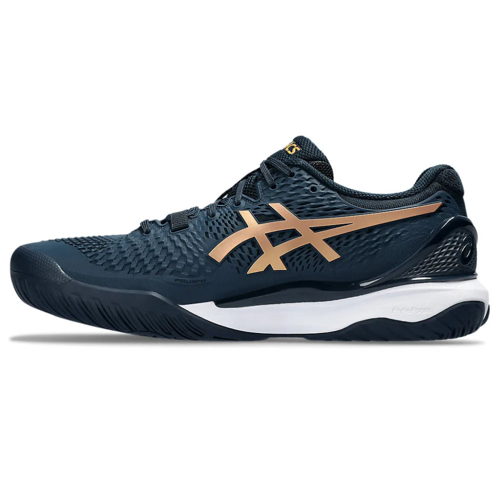 asics Gel-Resolution 9 latest French Blue,Pure Gold Shoes