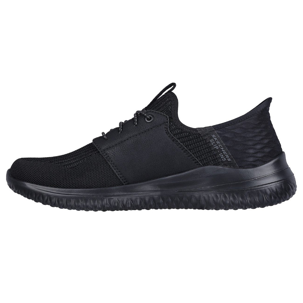 SKECHERS Men's Delson 3.0 Lavell Running Shoe (Black)