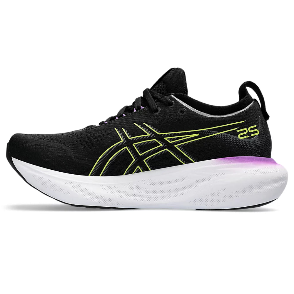 Asics Women Gel-Nimbus 25 latest running black,Glow Yellow Shoes