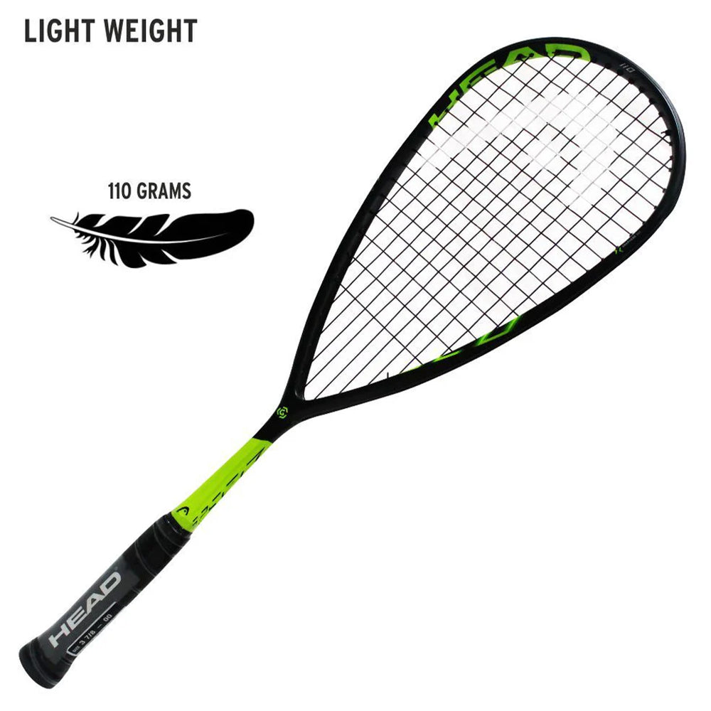Head Graphene 360 Speed 110 Squash Racquet (Black/Green)