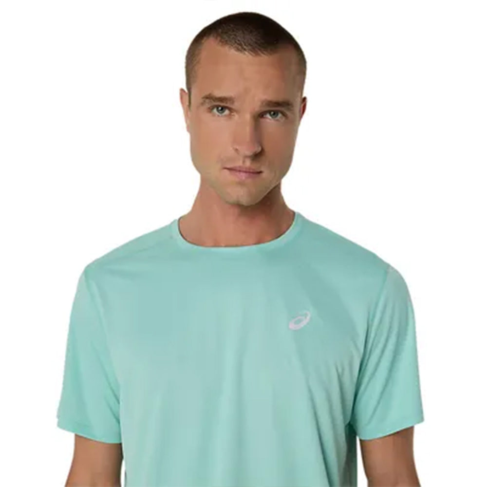 ASICS Men's Silver SS Top (Green)