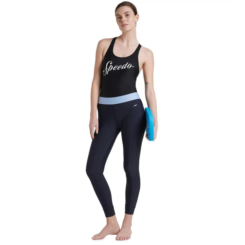 Speedo Women's Contrast Swim Legging (True Navy/Curious Blue)