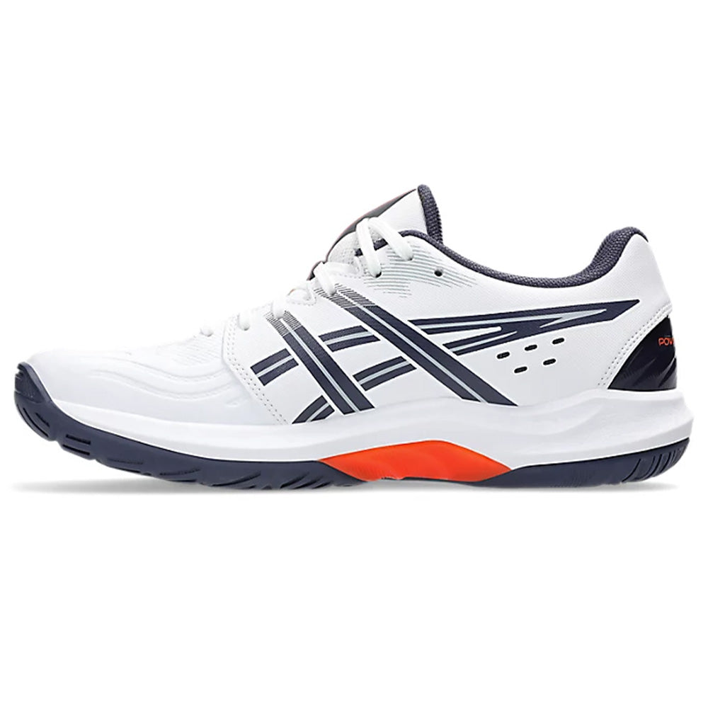 ASICS Men's Powerbreak FF Badminton Shoe (White/Nova Orange)