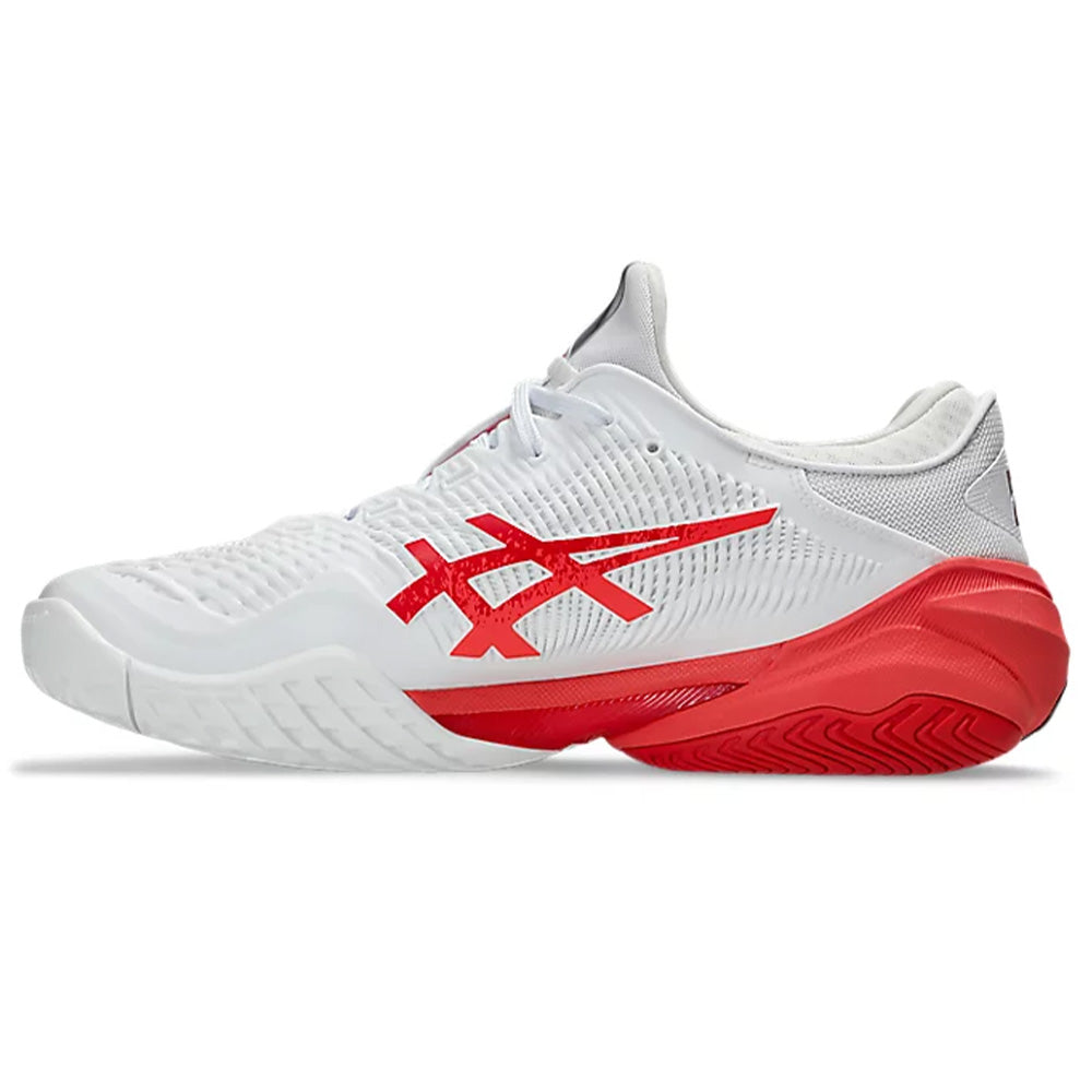 ASICS Men's Court FF 3 Novak Tennis Shoe (White/Electric Red)