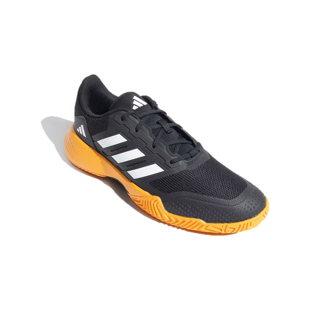 Adidas Men's Drop Shot Tennis Shoe (Black/White/Bright Orange)