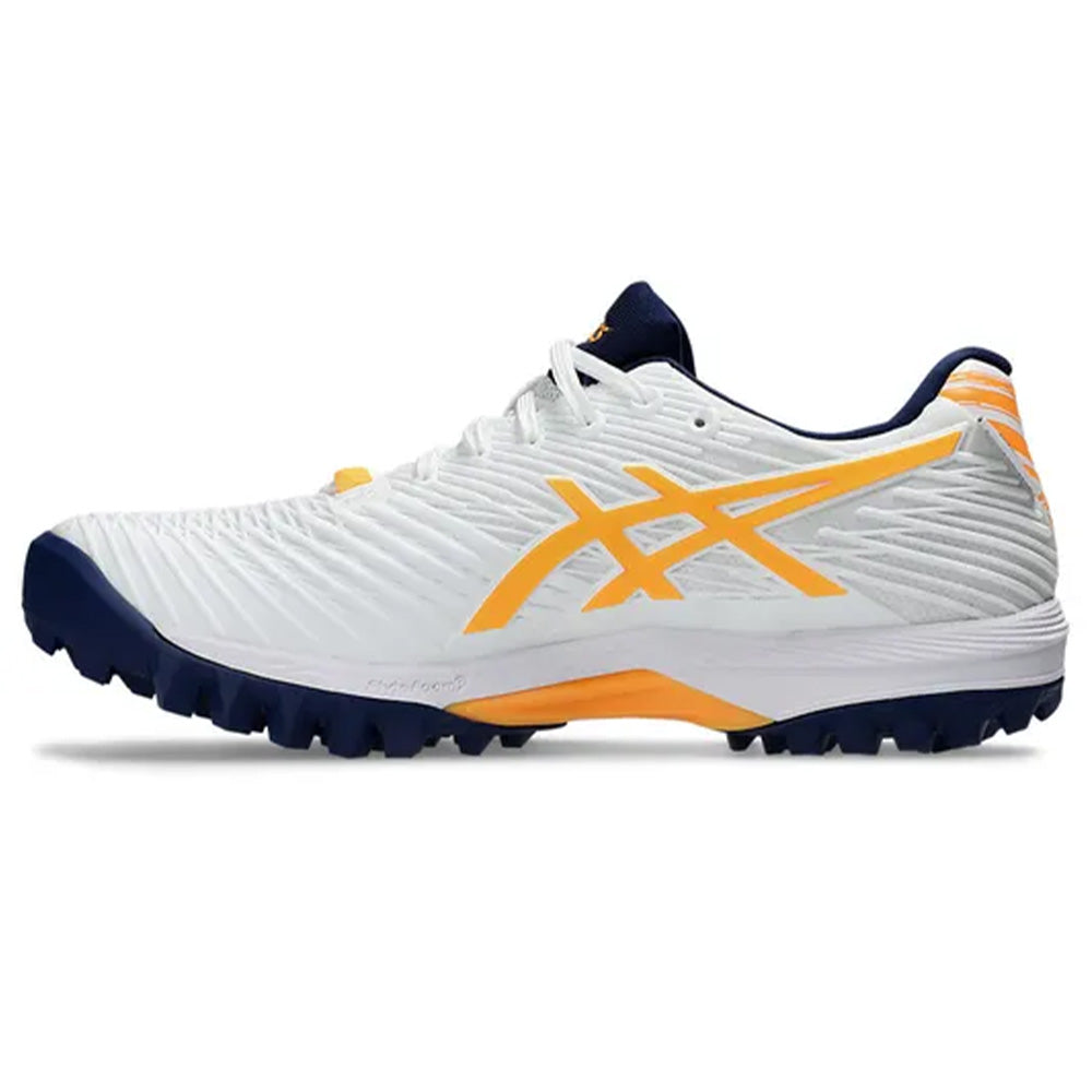 ASICS Men's Field Speed FF Hockey Shoes (White/Stadium Orange)