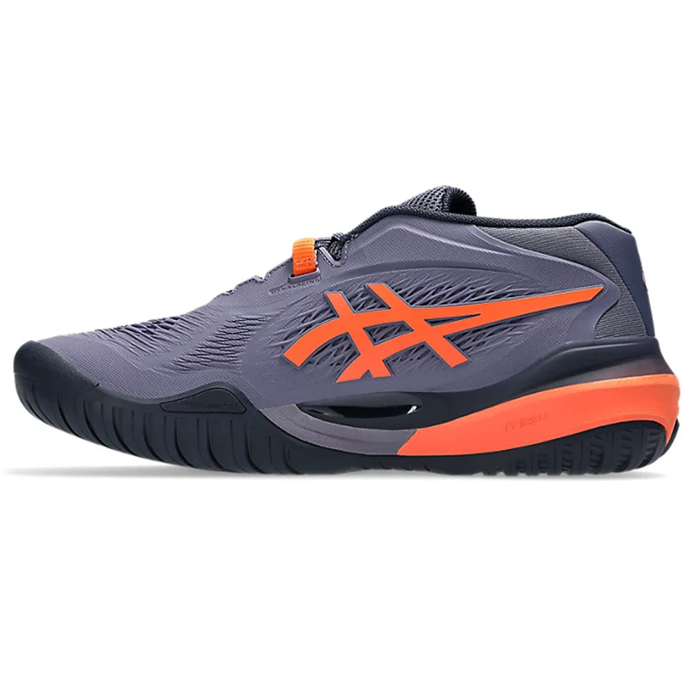 ASICS Men's Gel-Resolution X Tennis Shoe (Greyish Purple/Nova Orange)