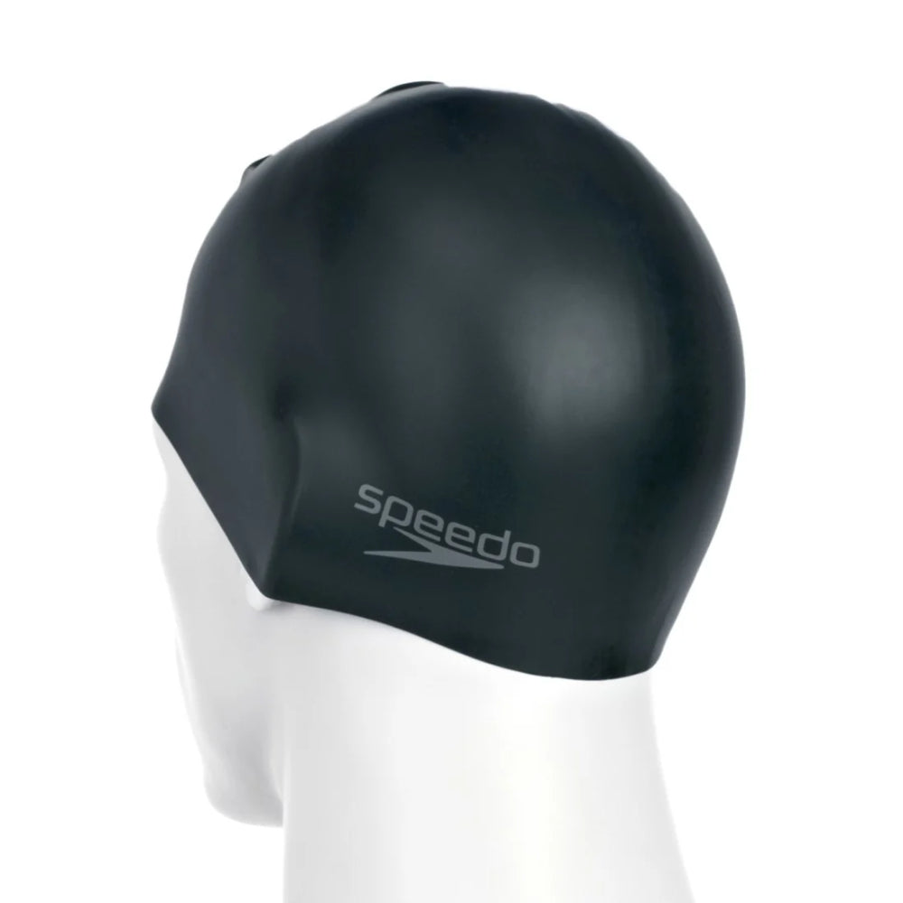 Speedo Adult's  Moulded Silicon Swimming Cap (Black)