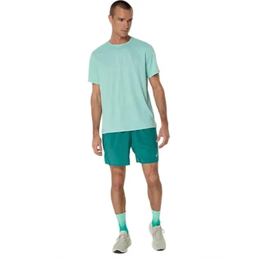 ASICS Men's Silver SS Top (Green)