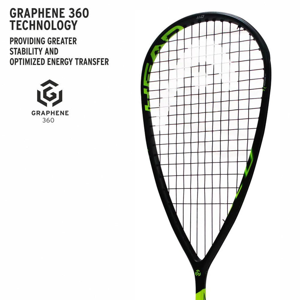 Head Graphene 360 Speed 110 Squash Racquet (Black/Green)