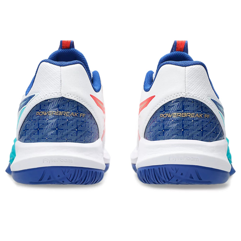 ASICS Men's Powerbreak FF Badminton Shoe (White/Blue)