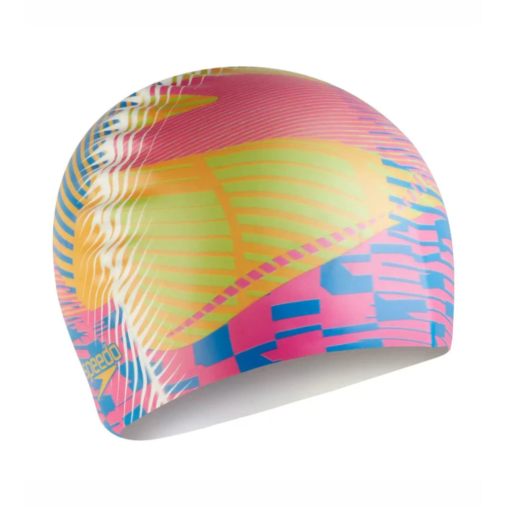Speedo Adult's Digital Printed Swimming Cap (Multicolor)