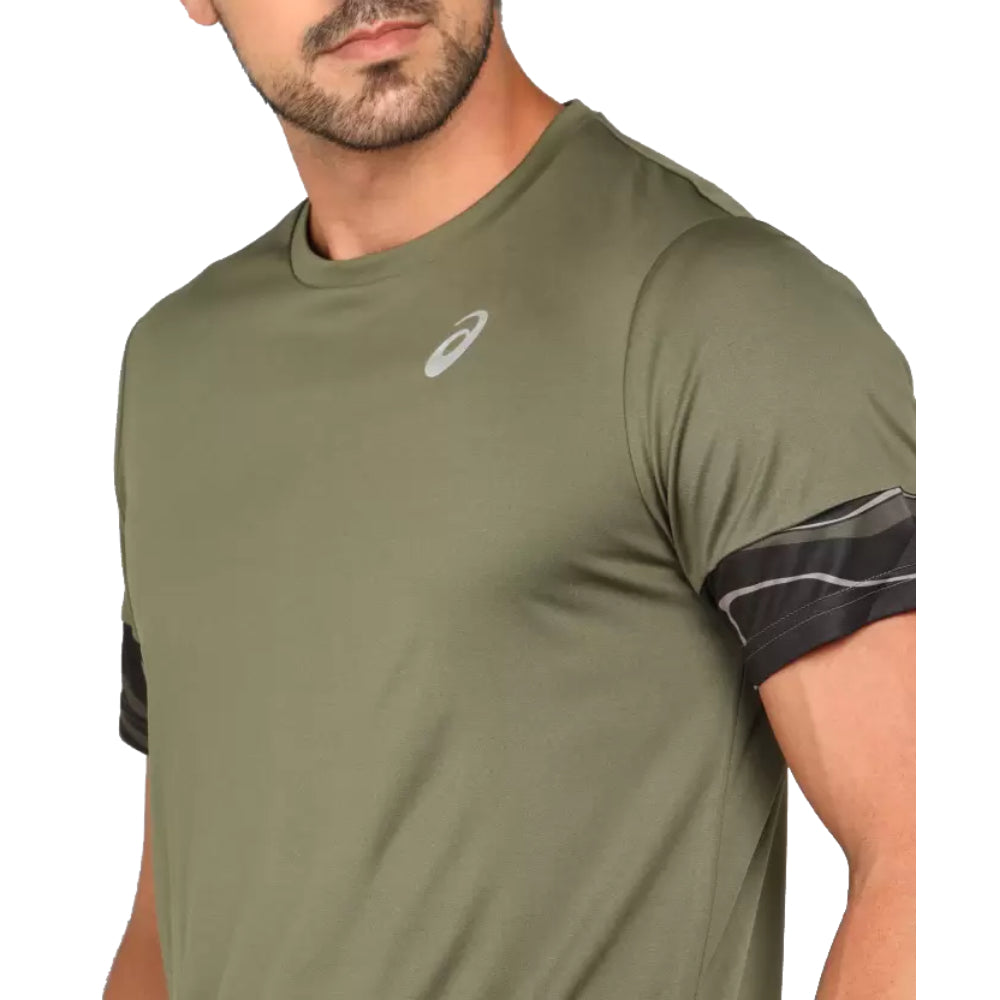 asics stretch fabric panel top