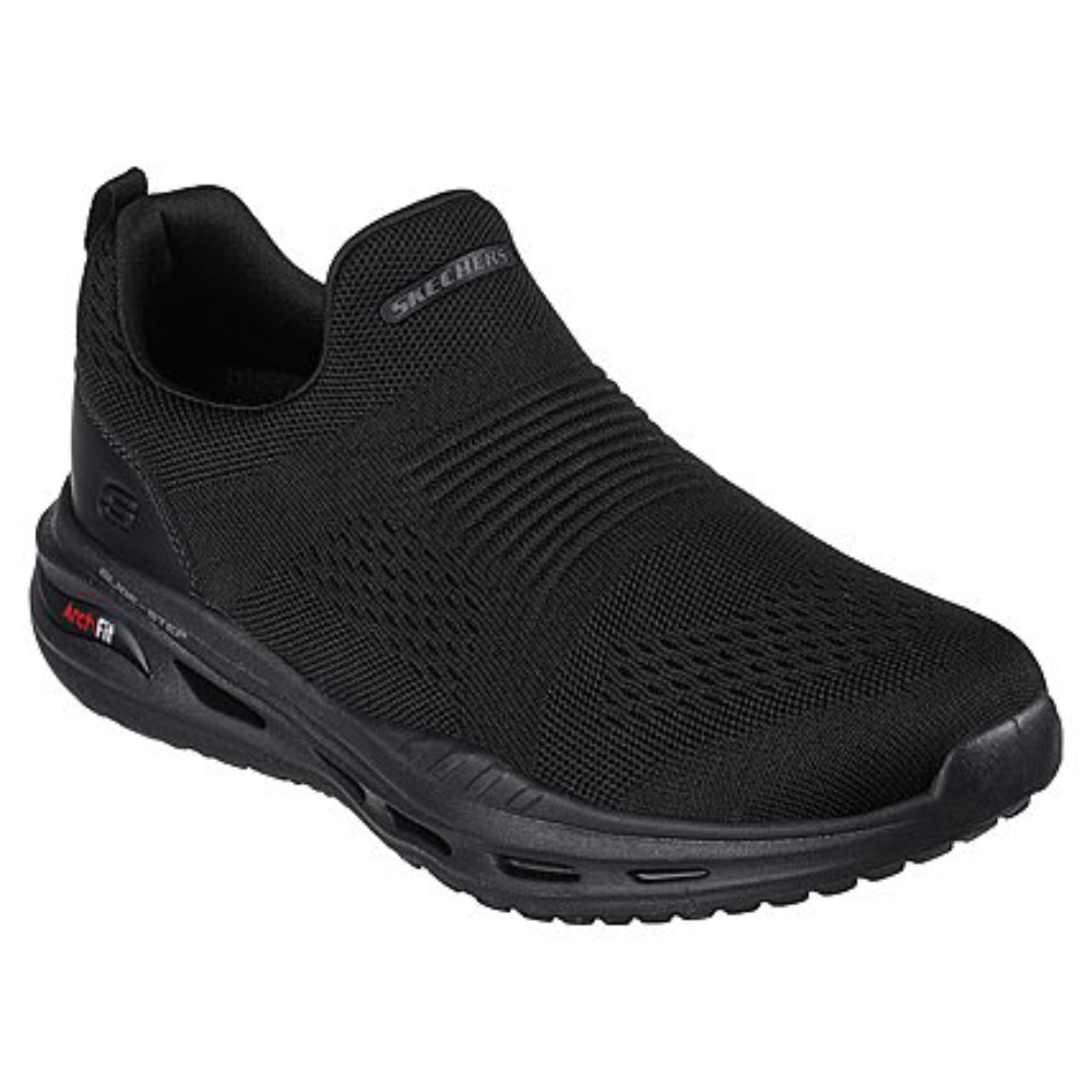 skechers men pull-on arch fit oevan denison running shoe