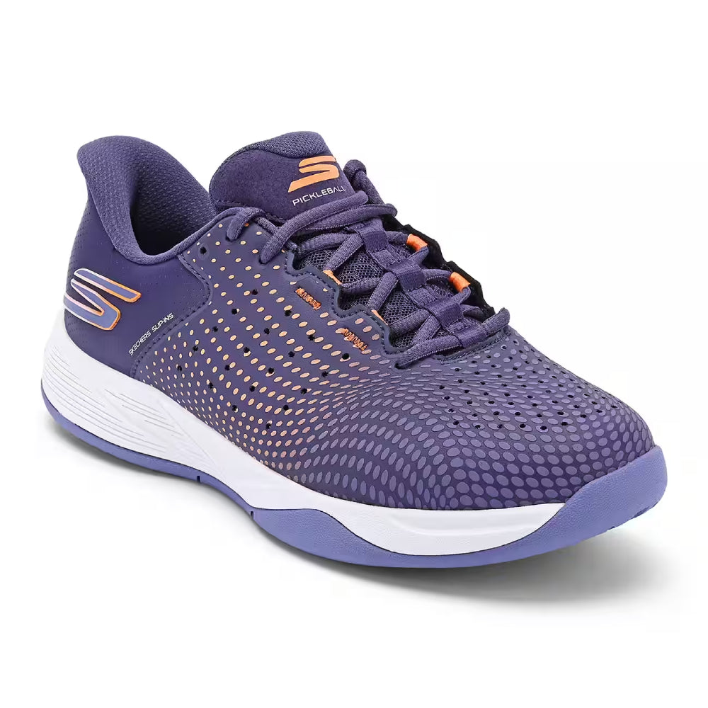 SKECHERS Women's Viper Court Reload Multi Court Shoe (Purple Coral)