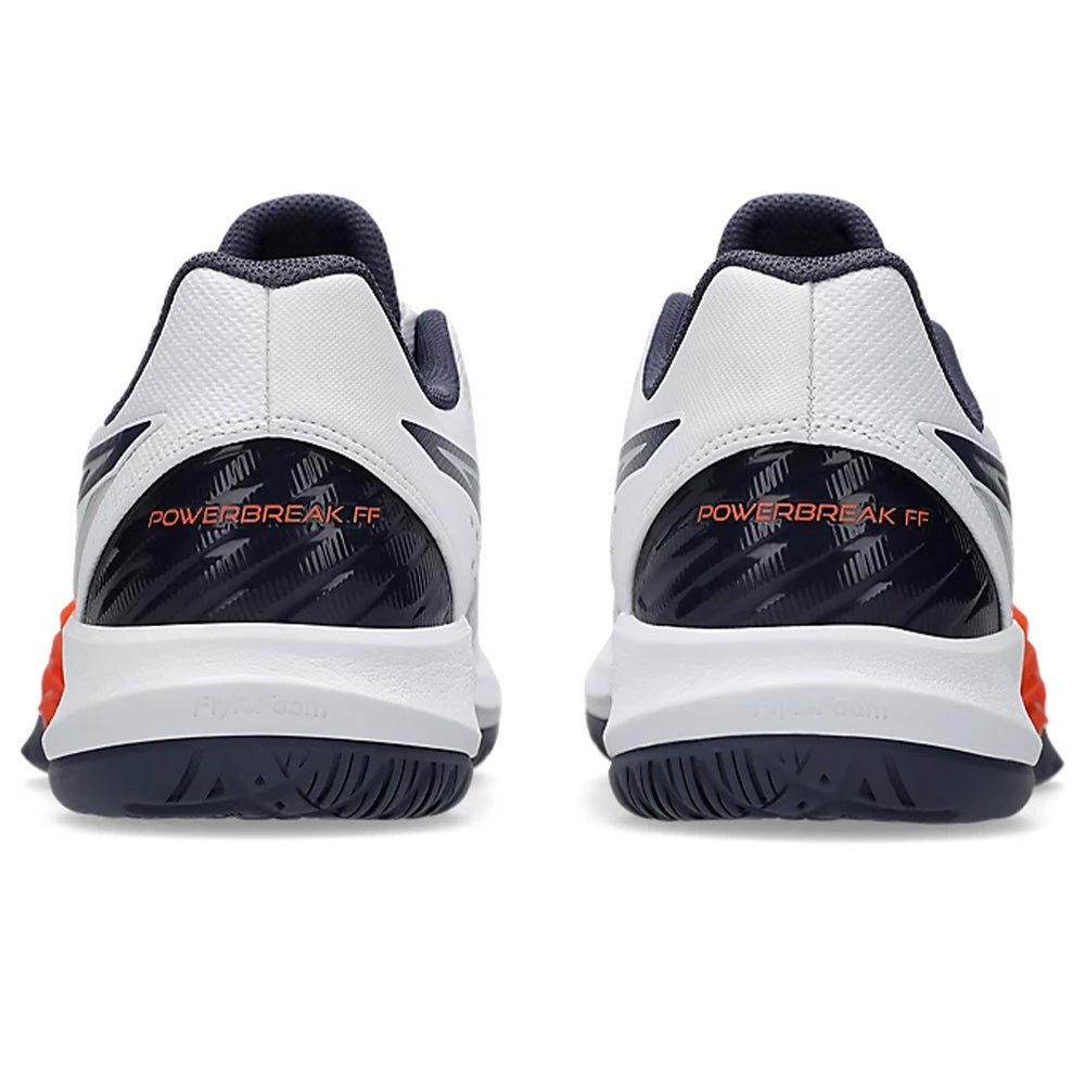 ASICS Men's Powerbreak FF Badminton Shoe (White/Nova Orange)