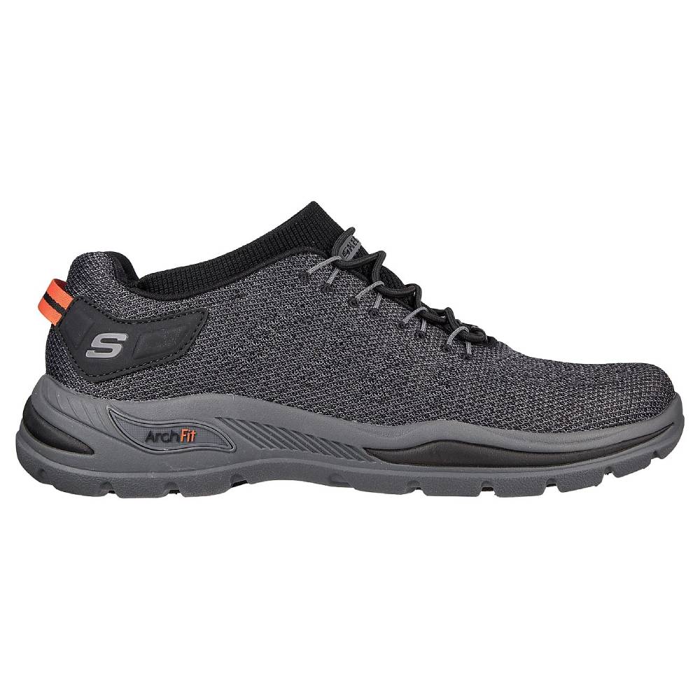 SKECHERS Men's Arch Fit Motley Running Shoe (Black) – SportsBunker.in