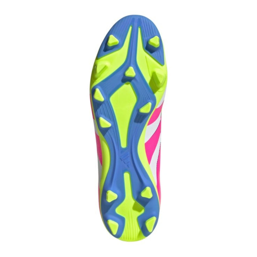 Adidas Predator Club FG/Mg Football Shoe (White/Pink/Green)