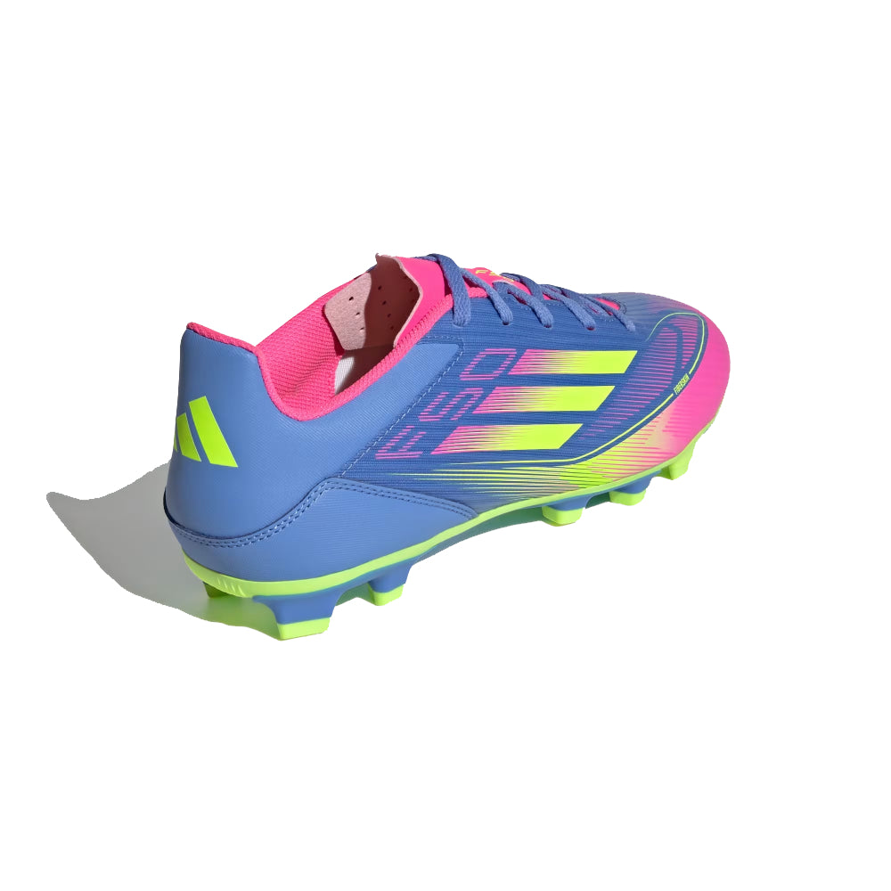 Adidas Men's F50 Club Firm/Multi Ground Football Shoe (Blue/Lemon/Pink)