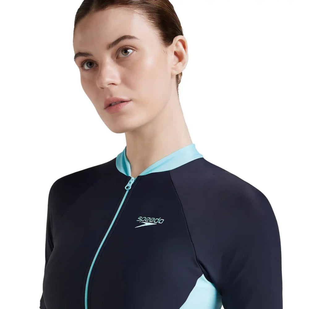 Speedo Women's Essential Panel Kneesuit (True Navy/Marin Blue)