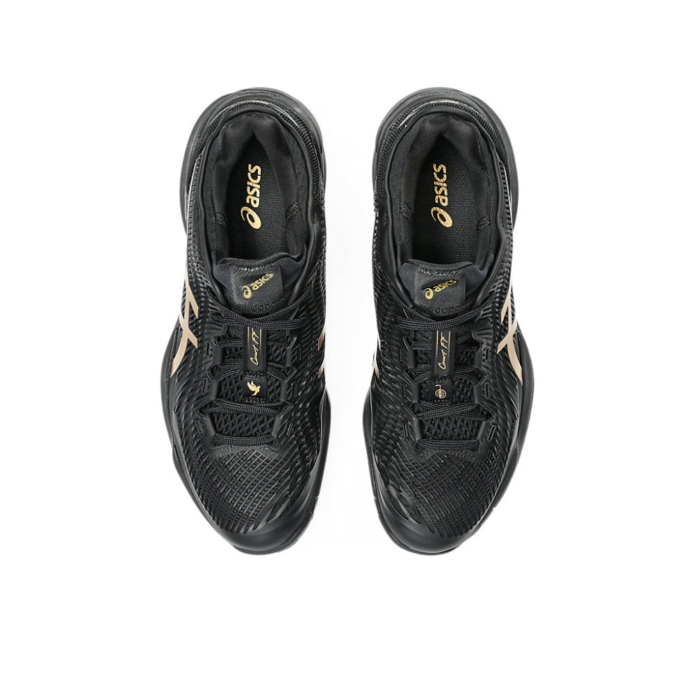 ASICS Men's Court FF 3 Novak Night Energy Tennis Shoe (Black/Prism Gold)