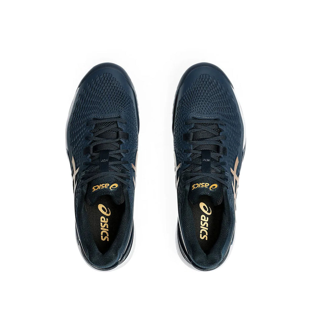asics Gel-Resolution 9 best tennis French Blue,Pure Gold Shoes