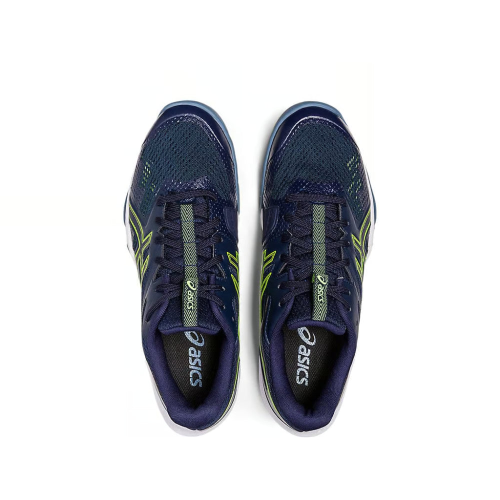 asics Gel-Blade 8 best badminton Midnight,Hazard Green Shoes
