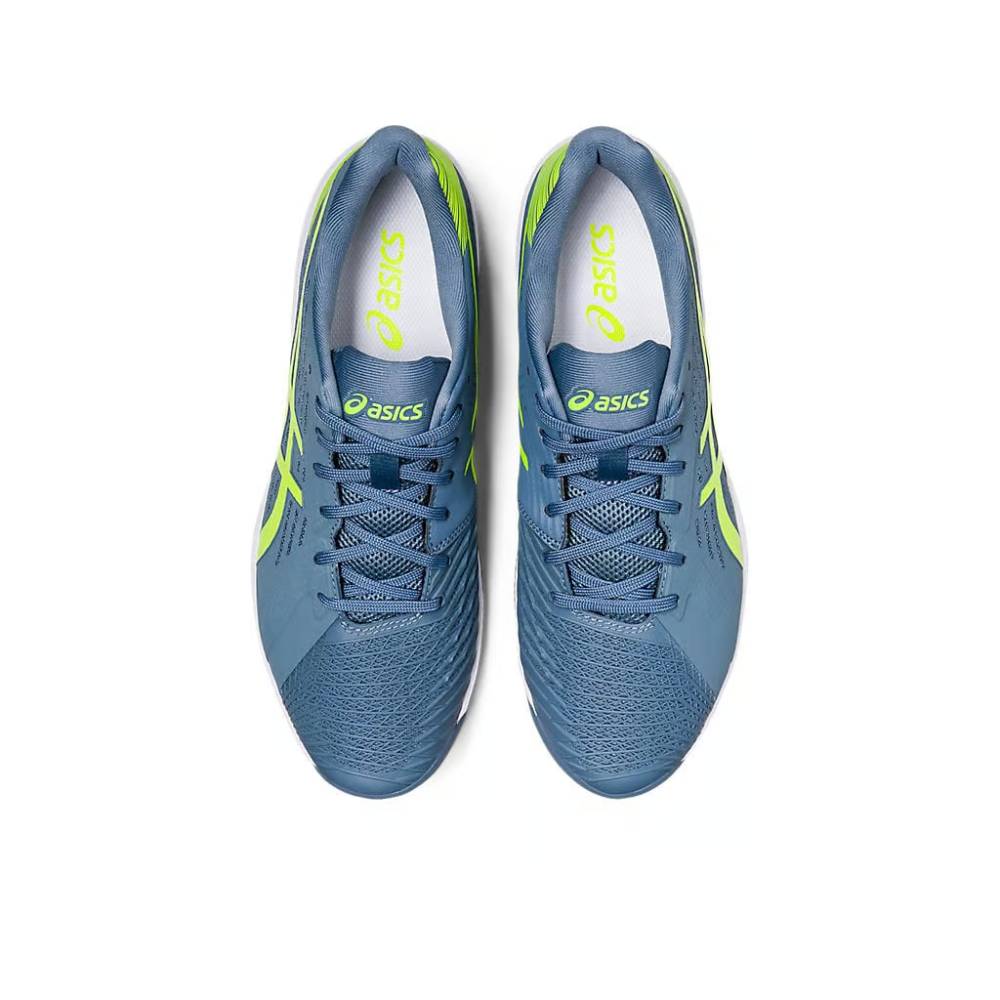 asics Solution Swift FF tennis Steel Blue,Hazard Green Shoes