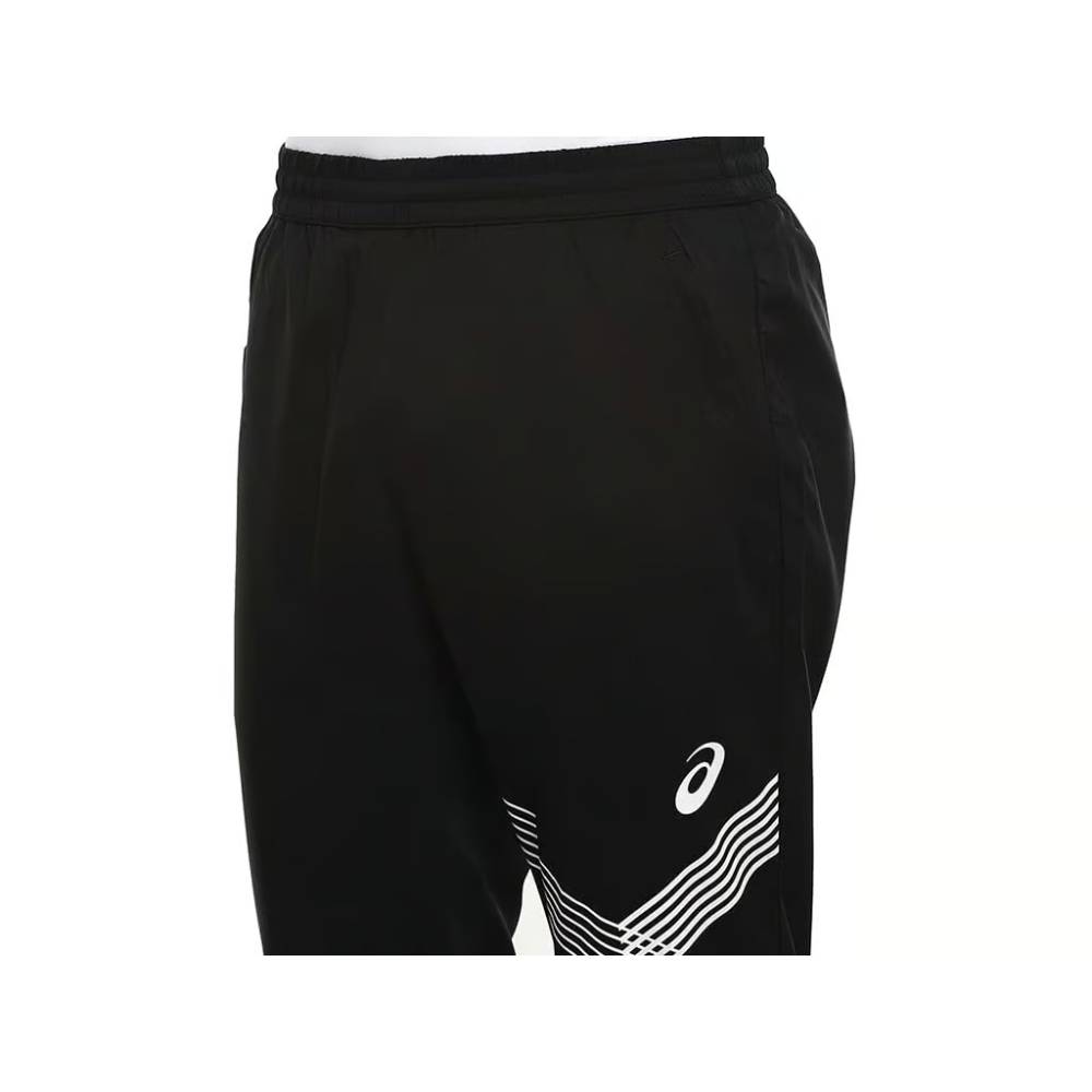 asics latest model pattern woven Black pant