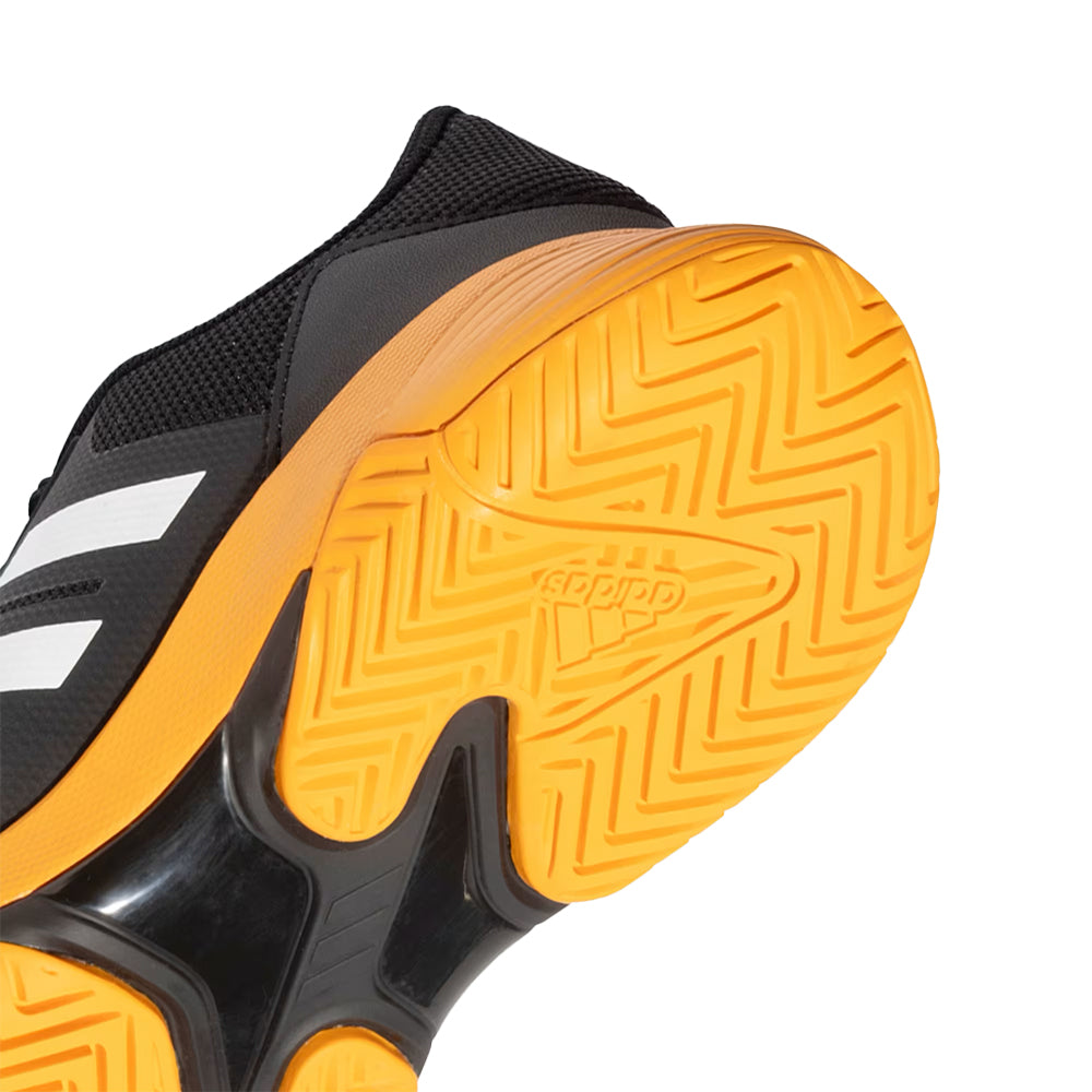 Adidas Men's Drop Shot Tennis Shoe (Black/White/Bright Orange)