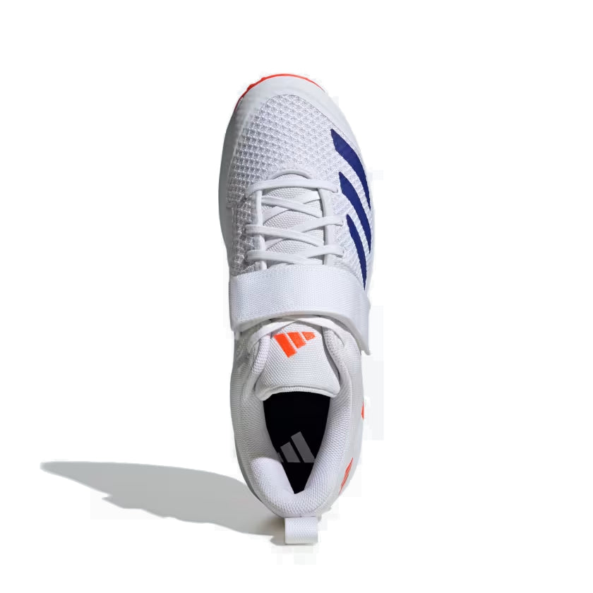 Adidas Men's Adipower Vector 20 Cricket Shoe (White/Blue/Red)