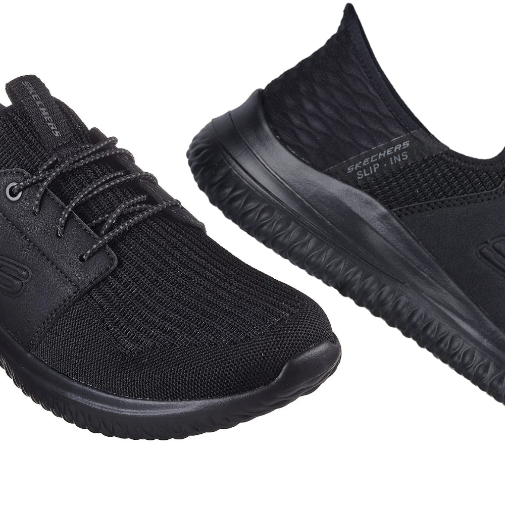 SKECHERS Men's Delson 3.0 Lavell Running Shoe (Black)