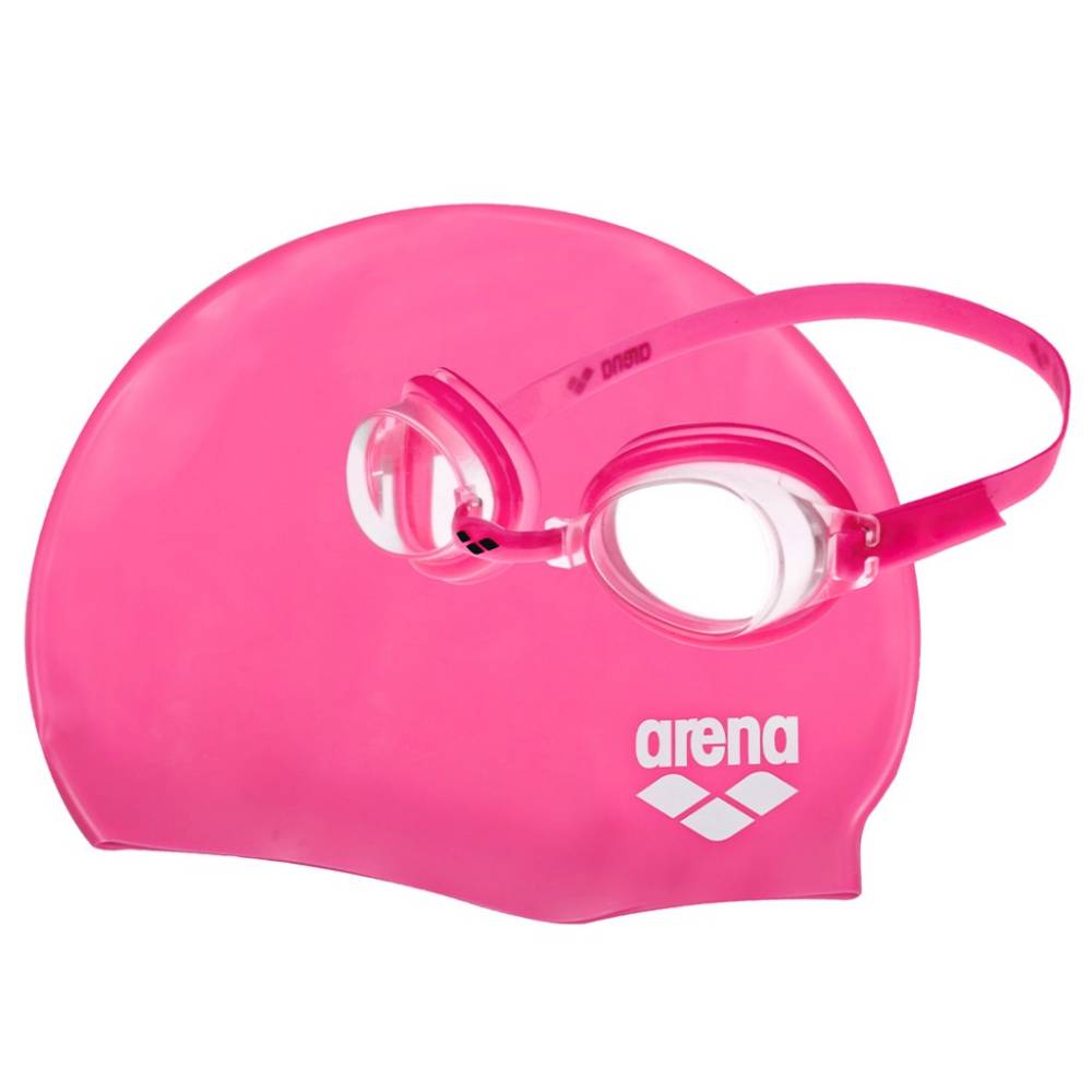 top ARENA Junior Swimming Pool Cap & Goggle Set