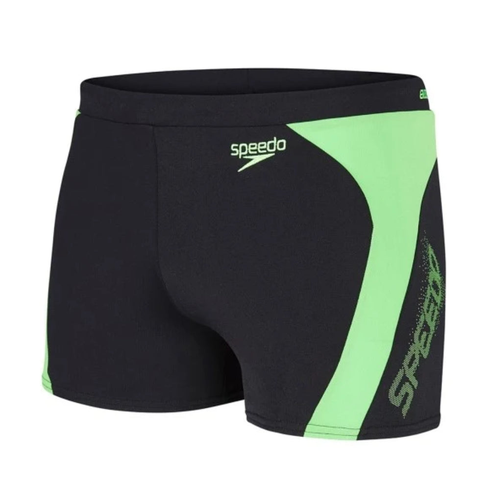 New Speedo Men Logo Graphic Splice Aquashort