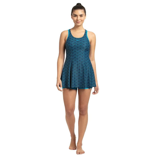 Recommended Speedo Women Boomstar Allover Print Racerback Swimdress with Boyleg
