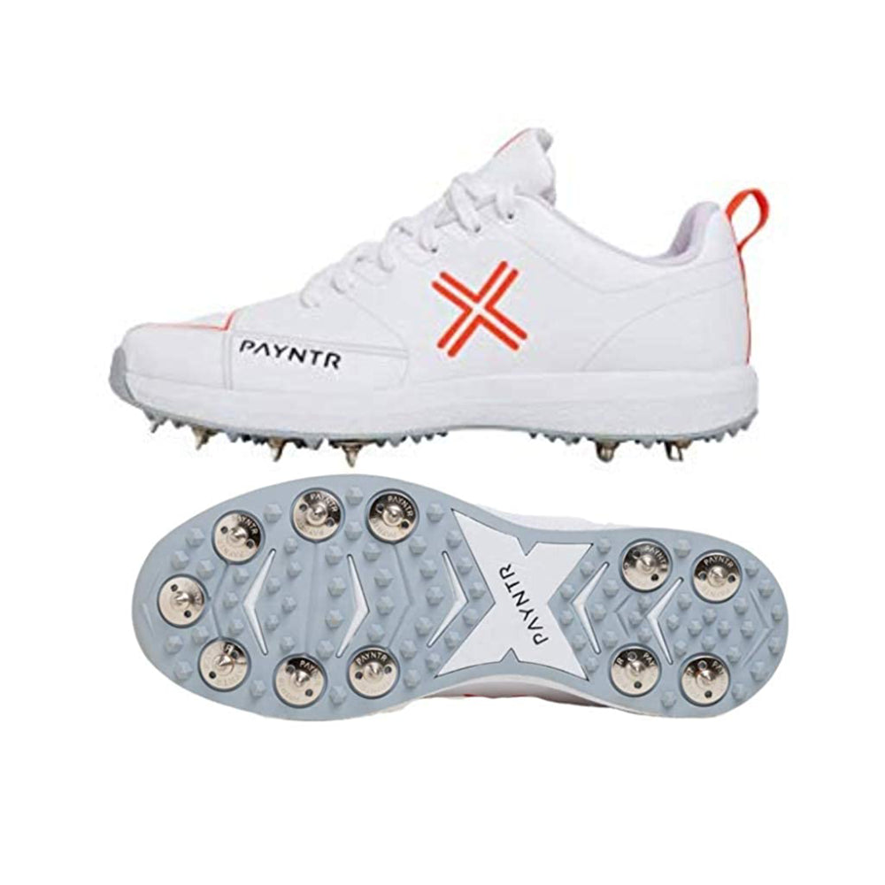 Top PAYNTR Men Batting Spike White Cricket Shoe