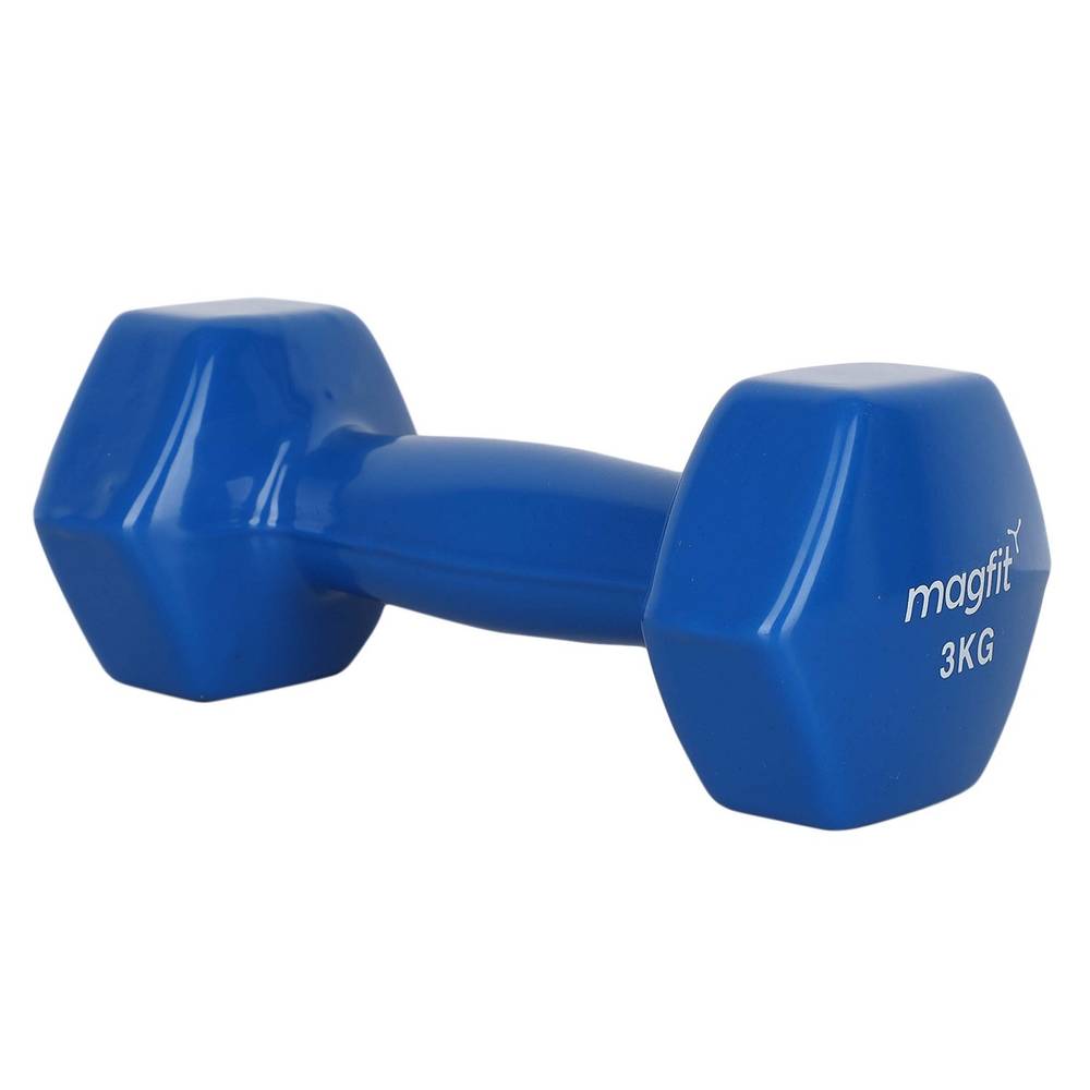 latest MagFit Vinyl Dumbell (3kg) (Blue)