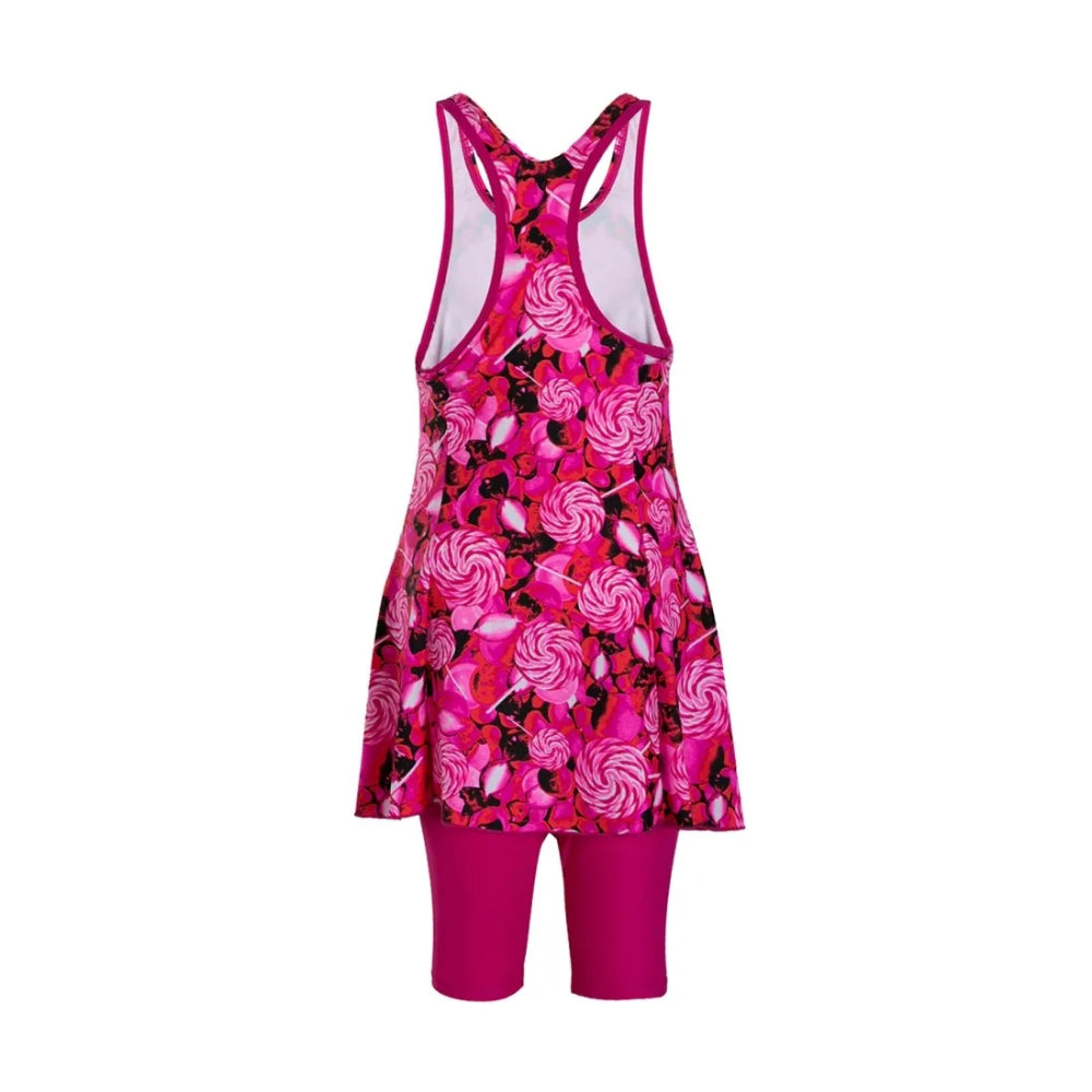 Best Speedo Girl Astrofizz Allover Print Racerback Swimdress with Boyleg