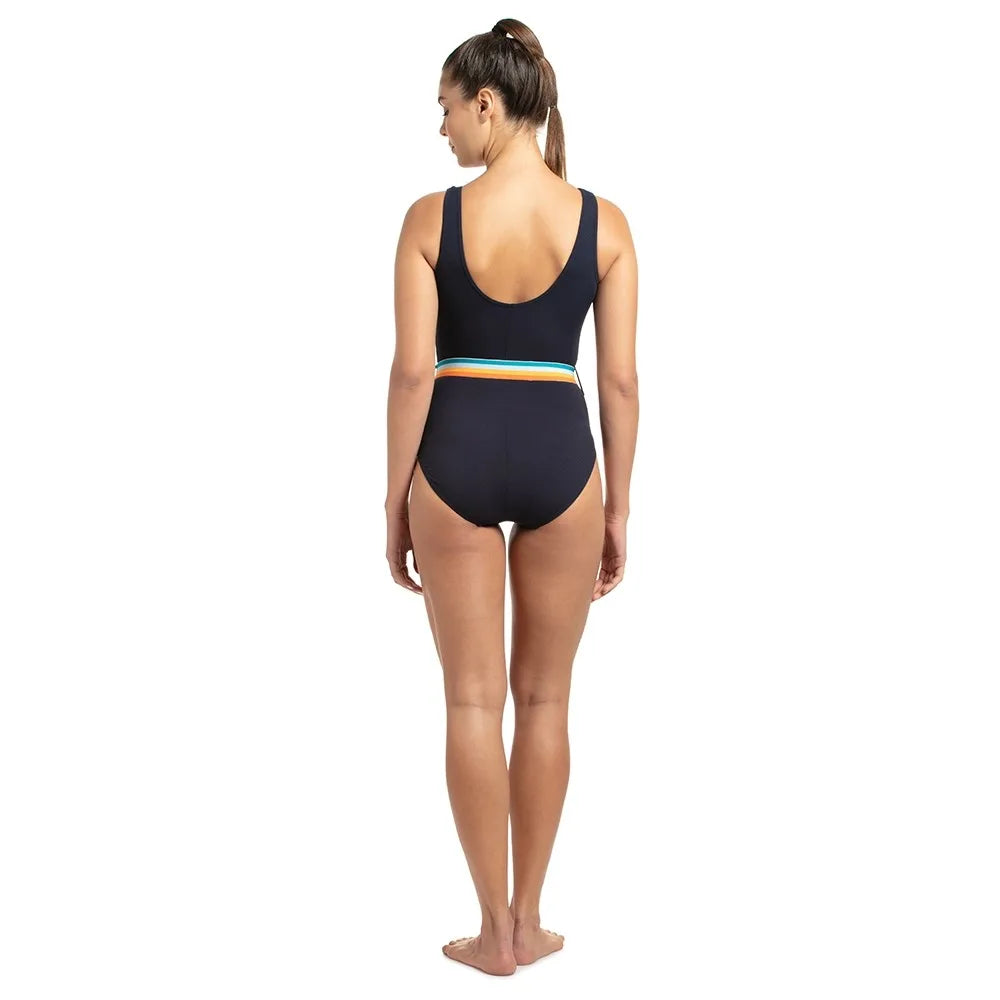 New Speedo Women Belted Deep U-Back One-Piece