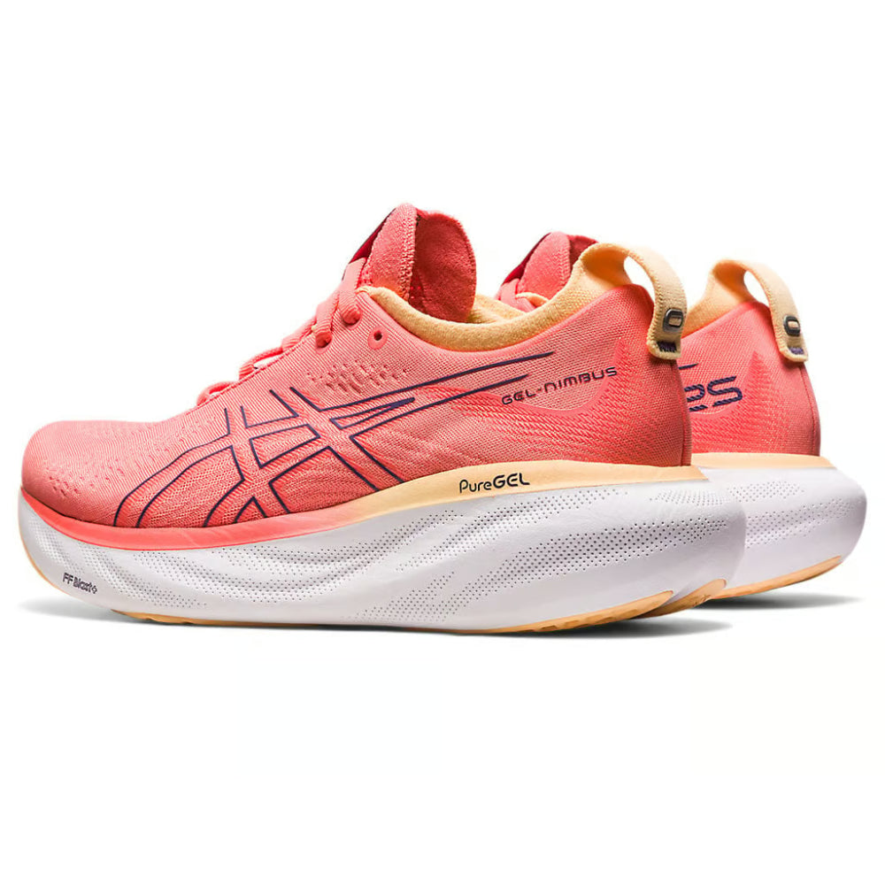 Asics Women Gel-nimbus 25 running Papaya,Dusty Purple shoes